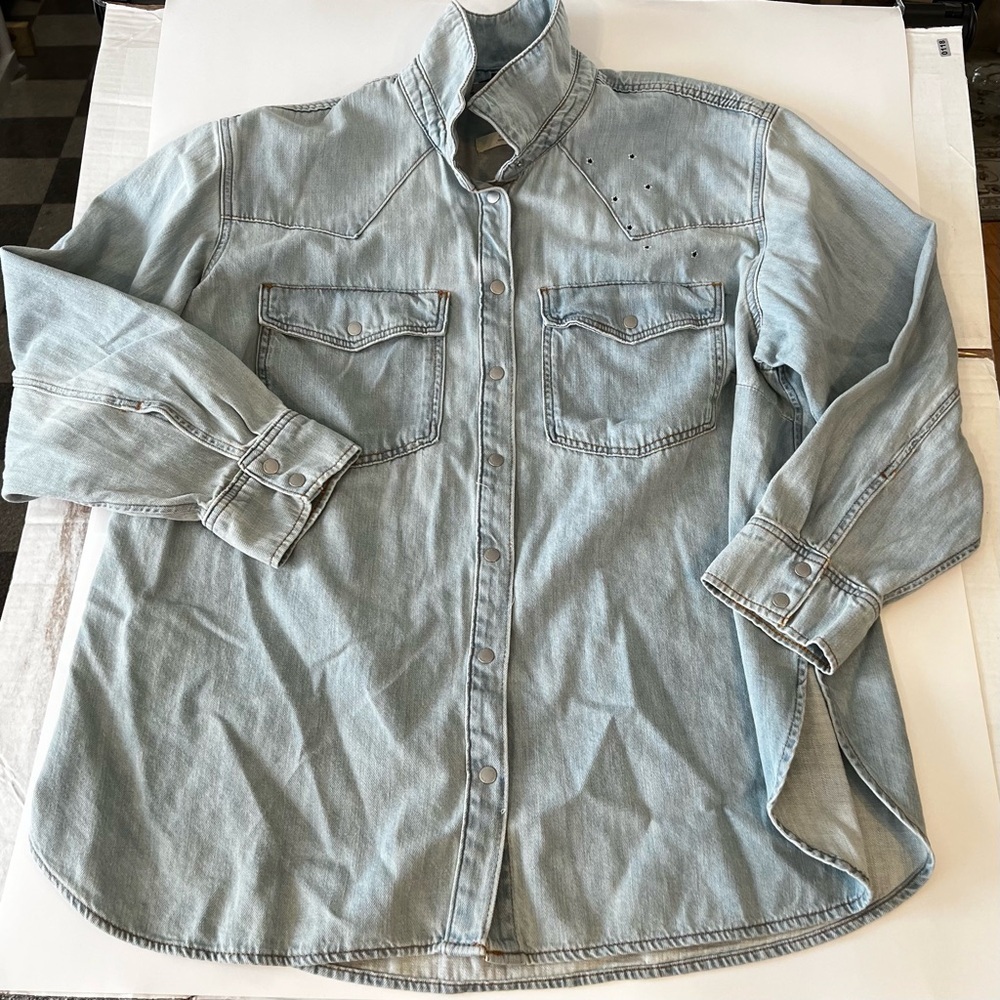 NWOT Universal Thread Long Sleeve Denim Jean Jacket- Light Wash XXL - Picture 2 of 4